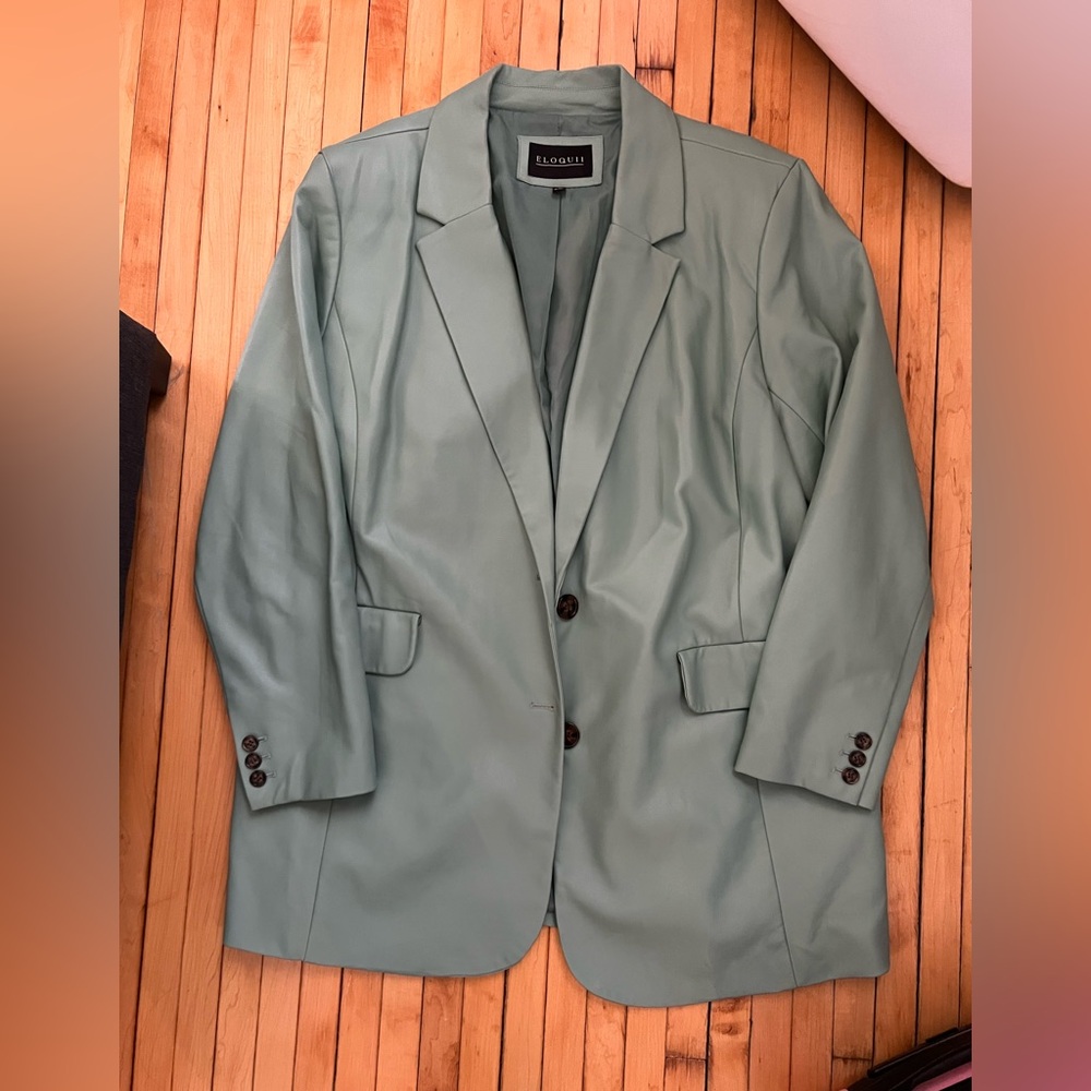 Eloquii Light Green Blazer